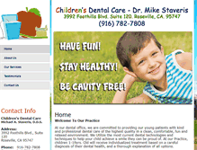 Tablet Screenshot of kiddentists.com